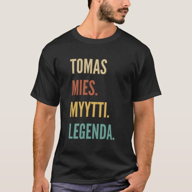 Funny Finnish First Name Design - Tomas T-Shirt (Front)