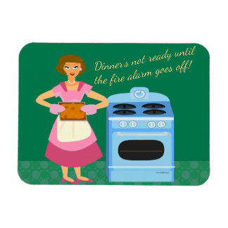 Funny Fire Alarm Supper Time Saying Magnet