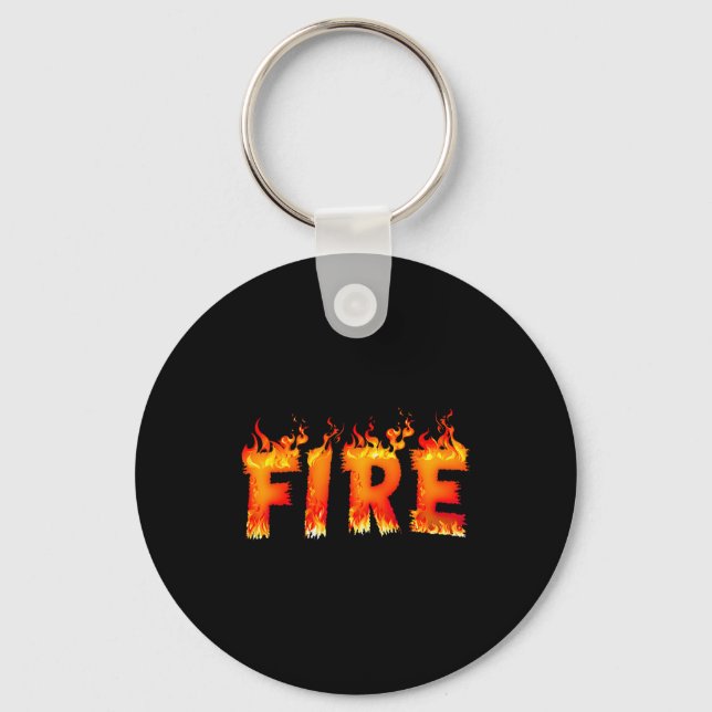 Funny Fire And Ice Costume Halloween 2024 Family M Key Ring (Front)