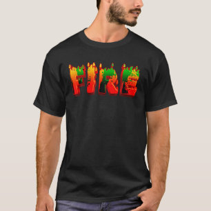 Funny Fire and Ice Costume Halloween Family Matchi T-Shirt