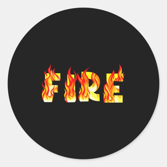 Funny Fire And Ice Fire Couple Diy Costume Hallowe Classic Round Sticker (Front)