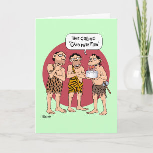 Funny "Fire Cake" Birthday Card