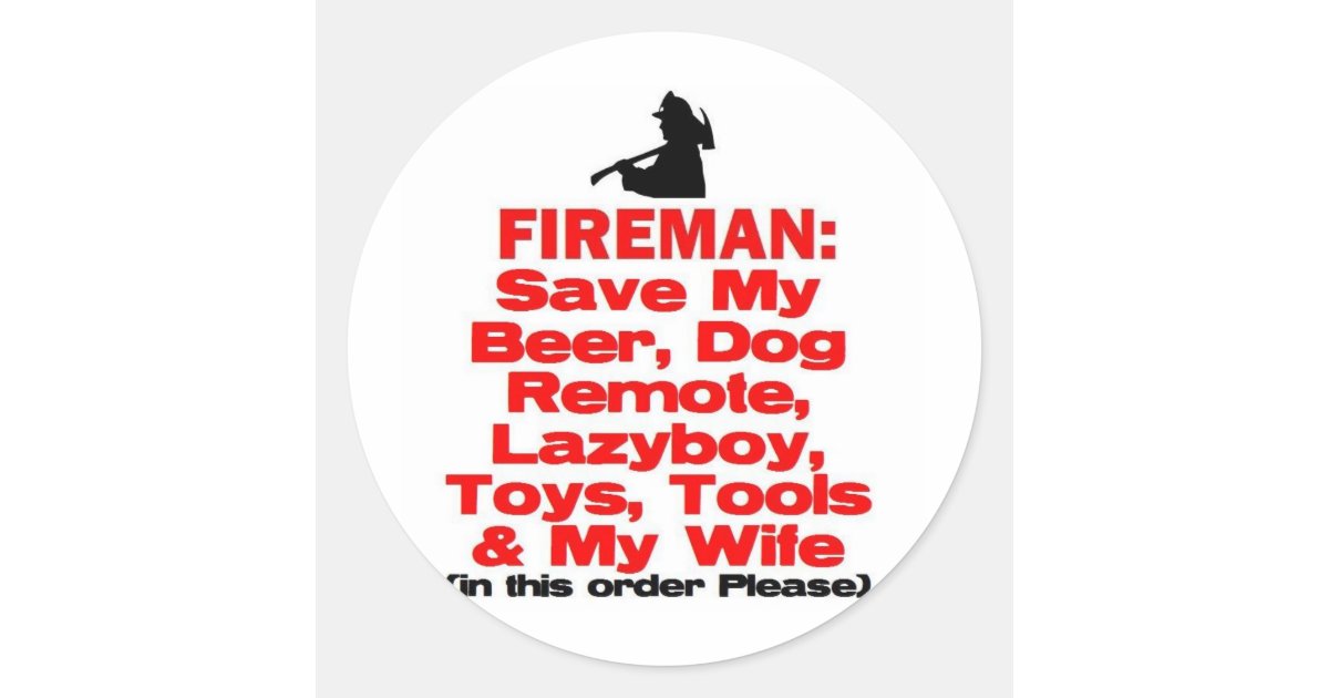 Funny Fire Safety Classic Round Sticker Zazzle