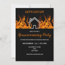 Funny Fire Themed Housewarming Party