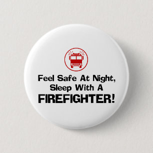 Funny Firefighter 6 Cm Round Badge