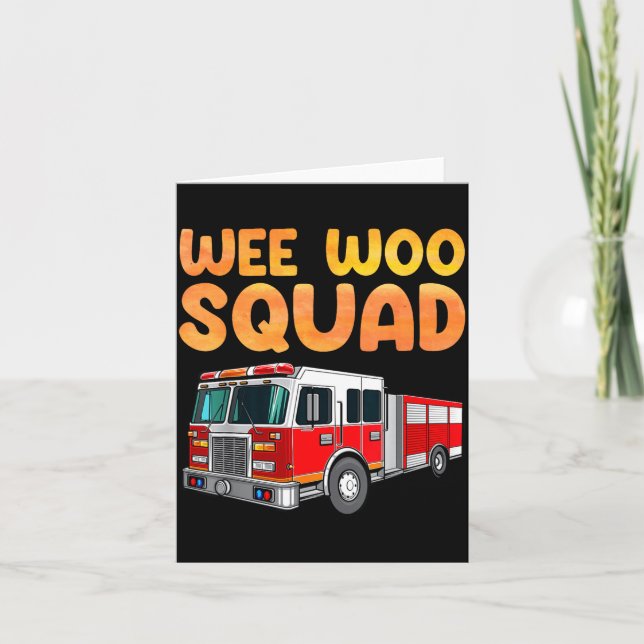 Funny Firefighter Art For Kids Men Women Fireman F Card (Front)