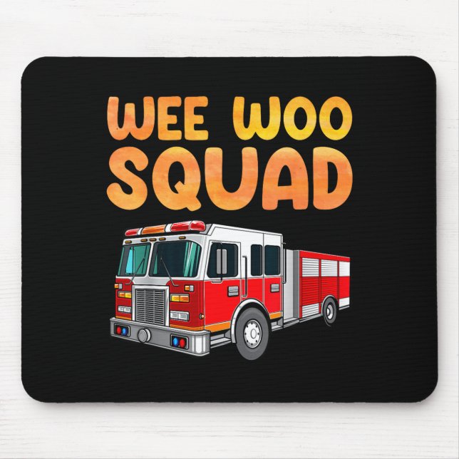 Funny Firefighter Art For Kids Men Women Fireman F Mouse Mat (Front)