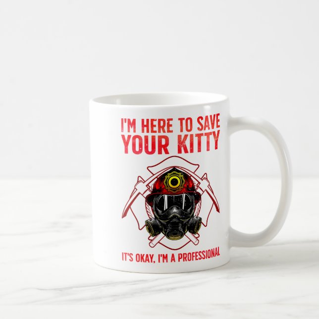 Funny Firefighter Art For Men Women Fireman Gag Fi Coffee Mug (Right)