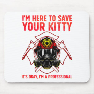 Funny Firefighter Art For Men Women Fireman Gag Fi Mouse Mat