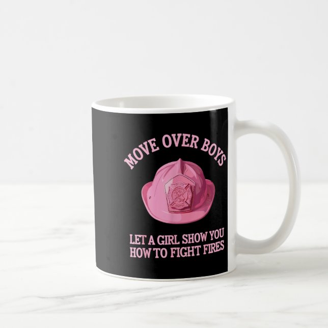 Funny Firefighter Art For Women Girls Fire Fighter Coffee Mug (Right)