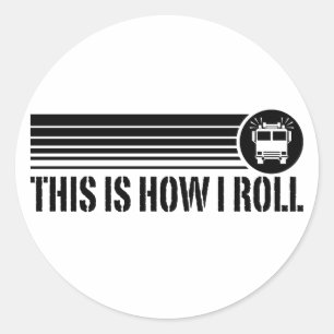 Funny Firefighter Classic Round Sticker