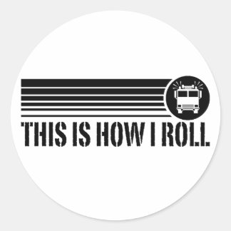 Funny Firefighter Classic Round Sticker