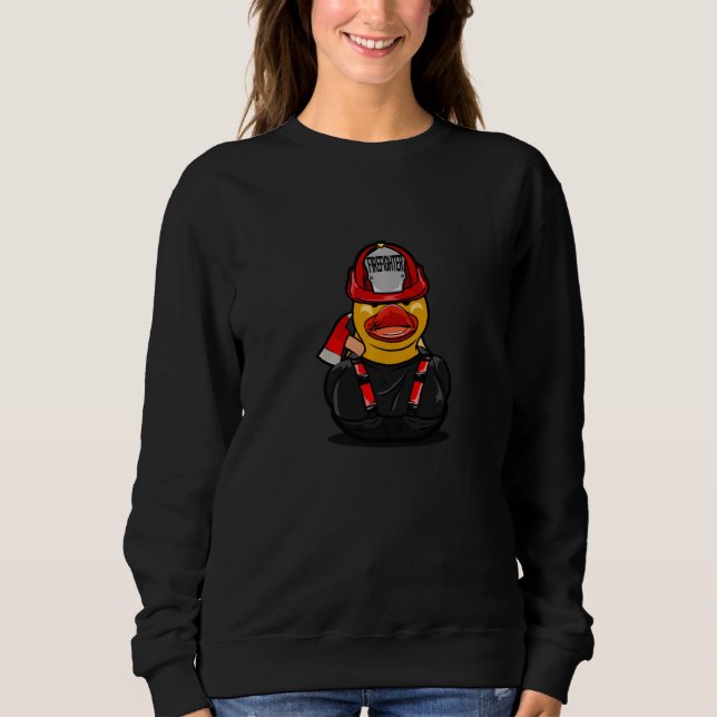 Funny Firefighter Duck Sweatshirt (Front)