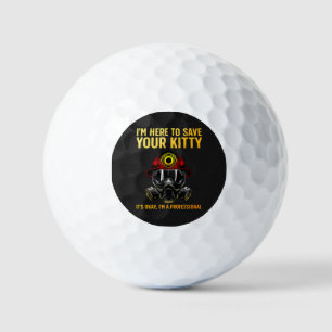 Funny Firefighter For Fireman Golf Balls
