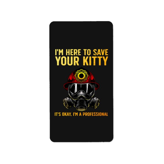 Funny Firefighter For Fireman Label (Front)