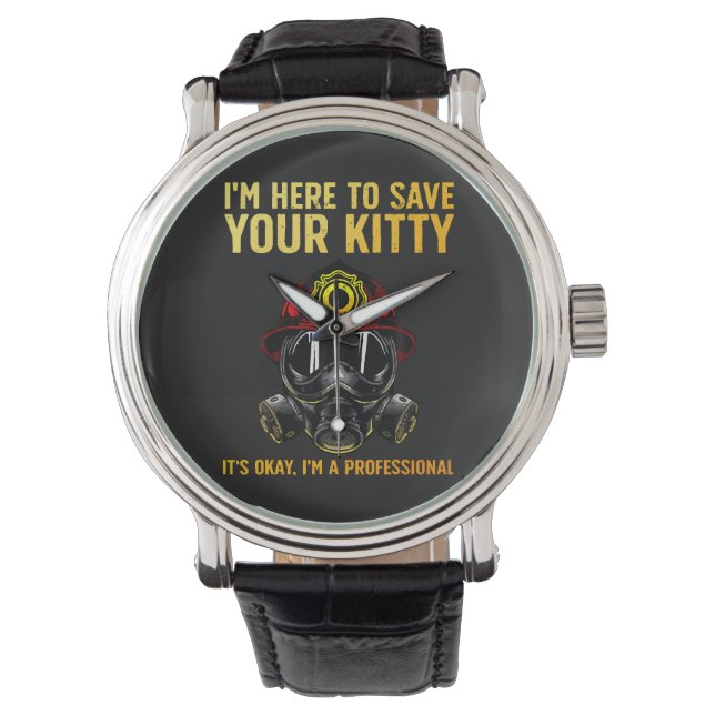 Funny Firefighter For Fireman Watch (Front)