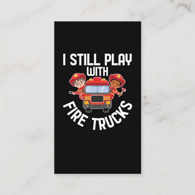 Funny Firefighter Men Witty Fireman Business Card (Front)