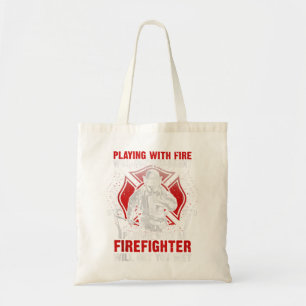 Funny Firefighter Men Women Fire Department Rescu Tote Bag