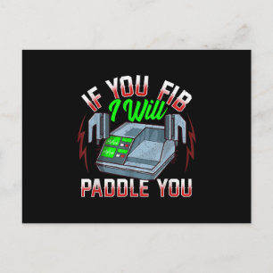 Funny FireFighter Police Office Defibrillator Holiday Postcard