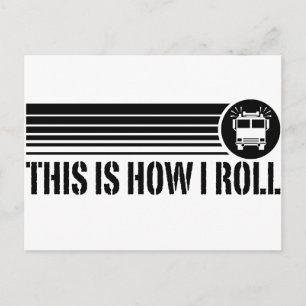 Funny Firefighter Postcard