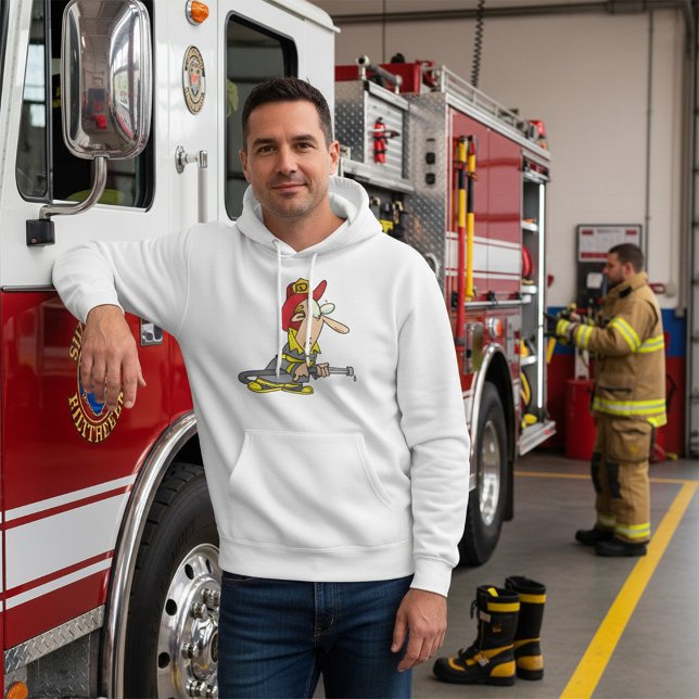Funny Firefighter with Hose Emergency Responder  Hoodie (Creator Uploaded)