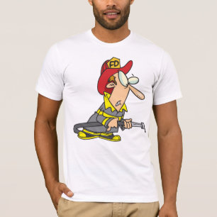 Funny Firefighter with Hose Emergency Responder T-Shirt