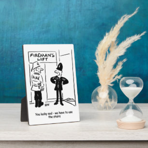 Funny Fireman Firefighter and Policeman Funny Plaque