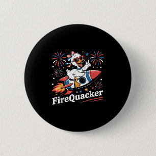 Funny Firequacker Goose 4th Of July Shirt Independ 6 Cm Round Badge