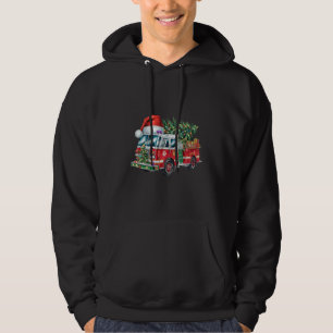 Funny Firetruck Santa Hat Christmas Tree Lights  Hoodie