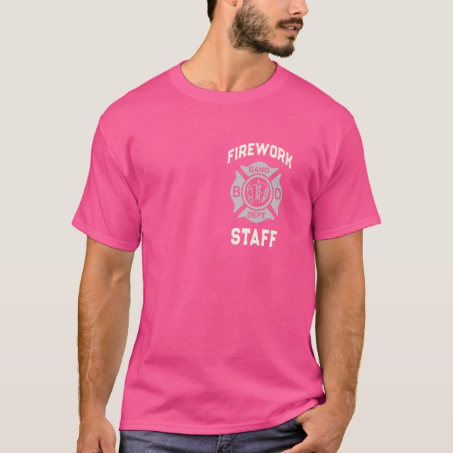 Funny FIREWORK STAFF Uniform Boom Squad Safety Dir T-Shirt (Front)