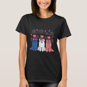 Funny Fireworks Great Pyrenees American Usa Flag 4 T-Shirt