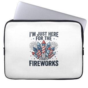 Funny Fireworks Lover Vintage Patriotic Shirt_1 Laptop Sleeve