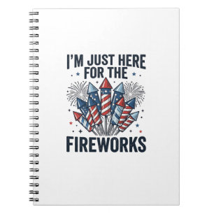 Funny Fireworks Lover Vintage Patriotic Shirt_1 Notebook