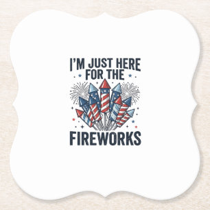 Funny Fireworks Lover Vintage Patriotic Shirt_1 Paper Coaster