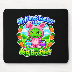 Funny First Easter As A Big Brother Cute Easter Mouse Mat