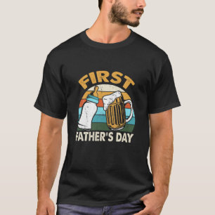 Funny First Father's Day Beer Dad And Son Daughter T-Shirt