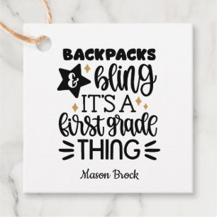 Funny First grade personalised gift Favour Tags