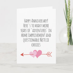 funny first wedding anniversary cards
