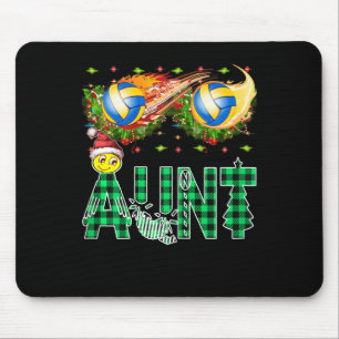 Funny First Xmas As An Aunt Cool Tinsel Volleyball Mouse Mat