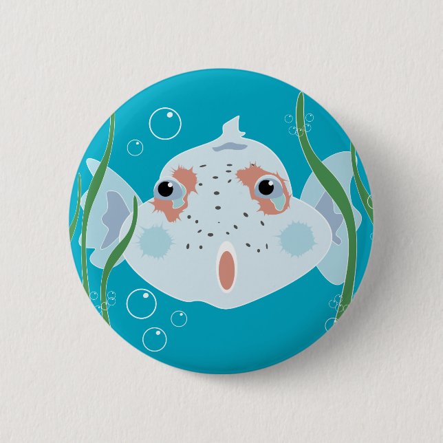 Funny Fish 6 Cm Round Badge (Front)