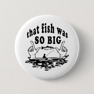 funny fish 6 cm round badge