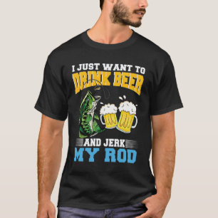 Funny Fish and Beer Angler Fisherman Fisher T-Shirt