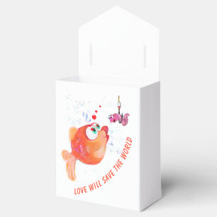 Funny Fish and Worm Gift Boxes - Custom Text