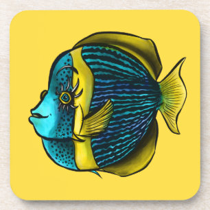 Funny Fish Aquatic Marine Under The Sea Kids Coaster