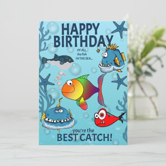 Funny Fish Birthday (Standing Front)