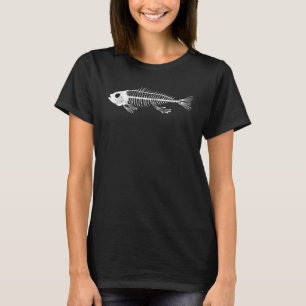 Funny Fish Bones Fisherman Skeleton Fish Animal T-Shirt
