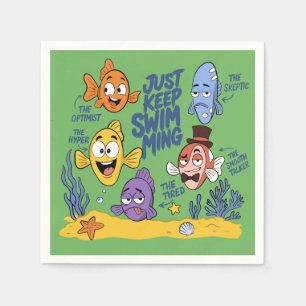 Funny Fish Characters Napkin