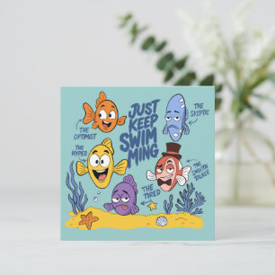 Funny Fish Characters Save The Date