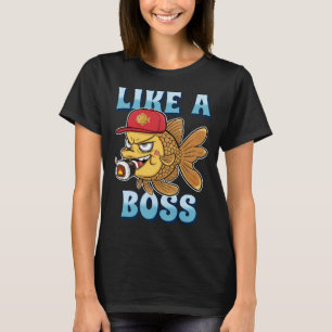 funny fish, cute, boss, unisex, men, women, fishin T-Shirt