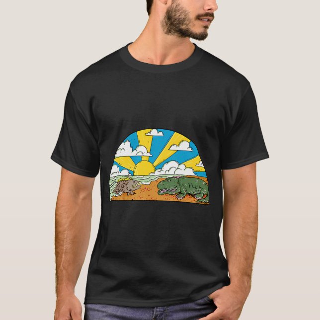 Funny Fish Dinosaur Evolution - Darwin Paleontolog T-Shirt (Front)